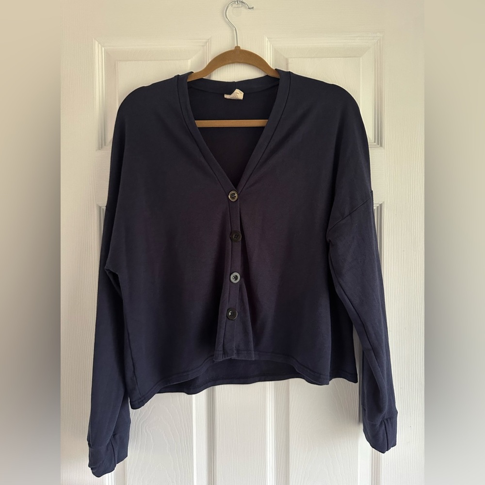 New Buttercream Clothing x Jen Pistor  Icing Cardi, size XL in Navy